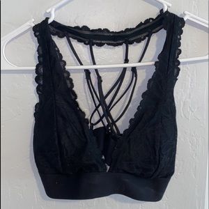 VS PINK strappy back lace halter bralette